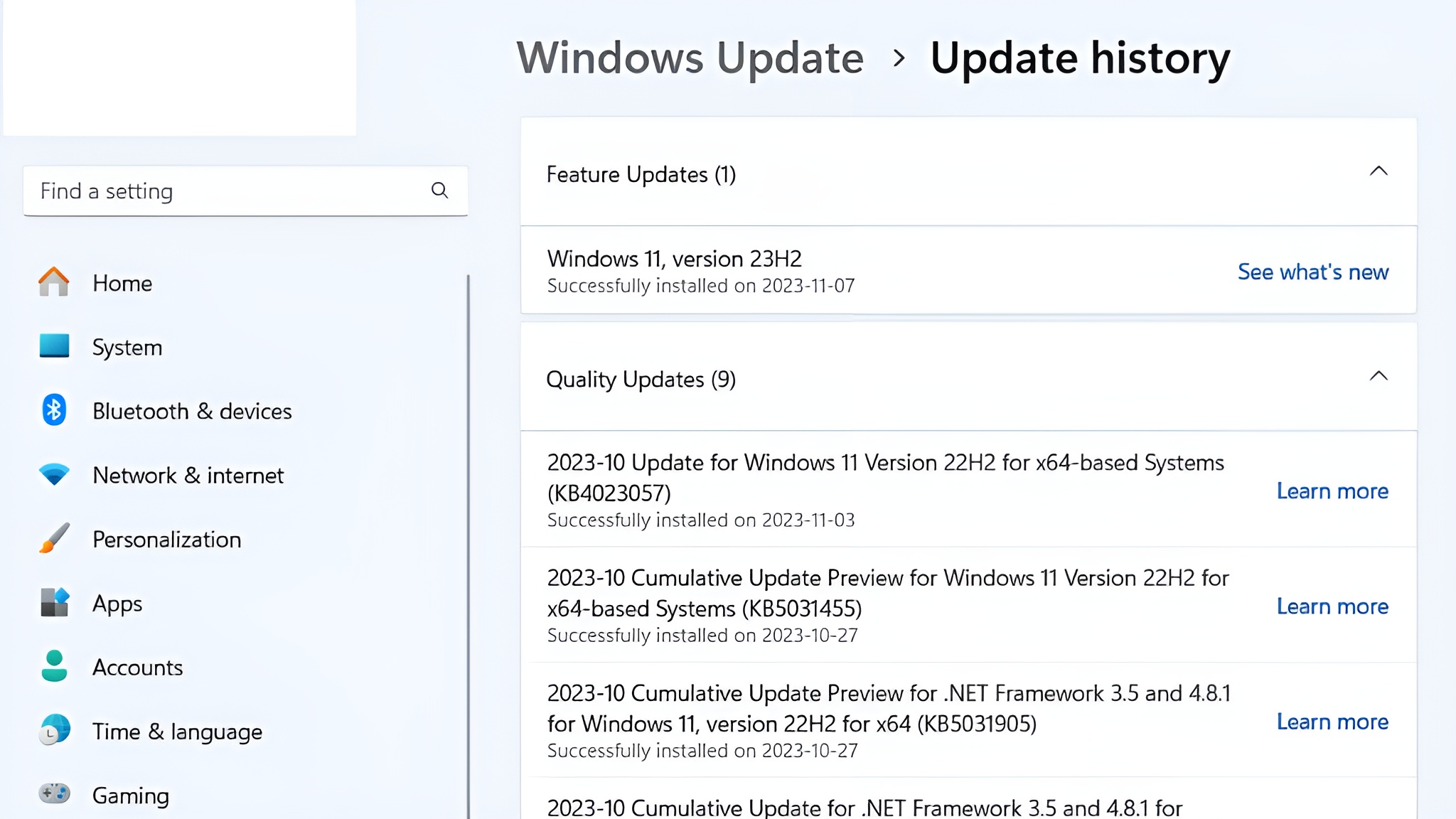 Window Live Updates
